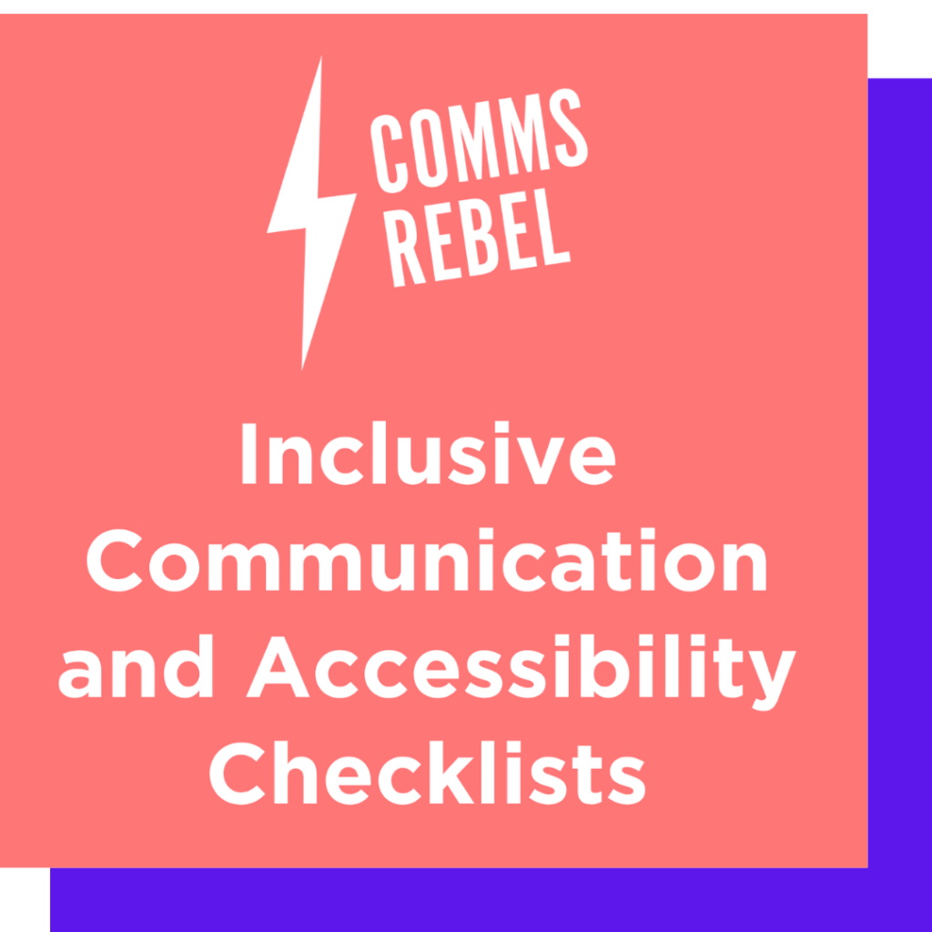 Inclusive Communication and Accessibility Checklists