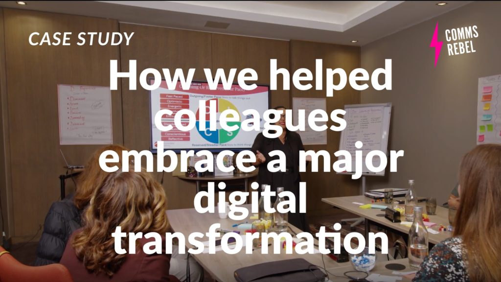 Change communications for digital transformation